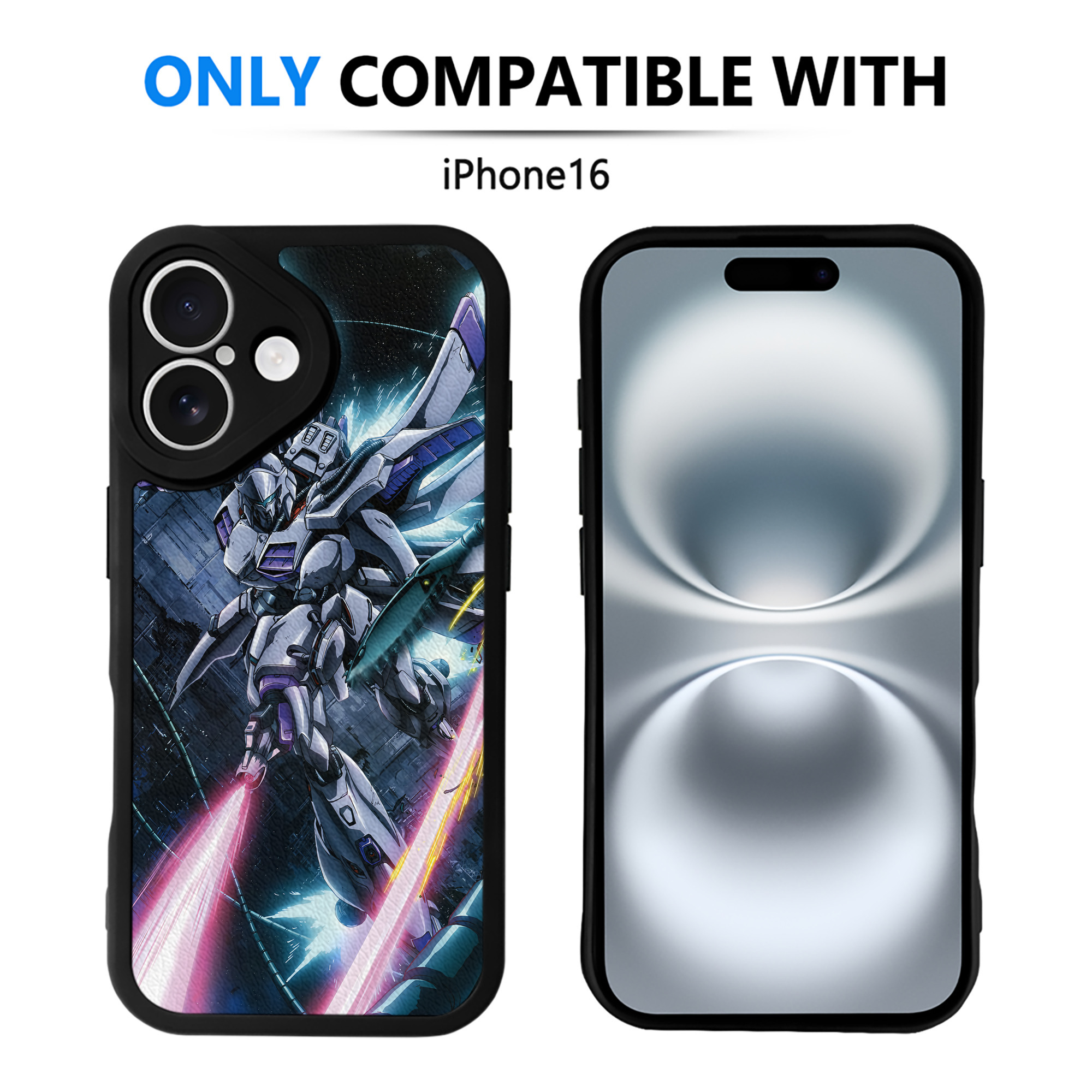 （画像用） 機動戦士ガンダム Mobile Suit Gundam 【iPhone 16シリーズ対応】シリコンスマホケース（レザー調） 材質：シリコン